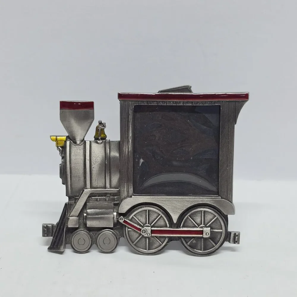 Vintage 1988 Great American Products Pewter Picture Frame Locomotive Train USA